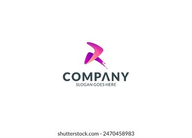 R logo design with simple and modern style