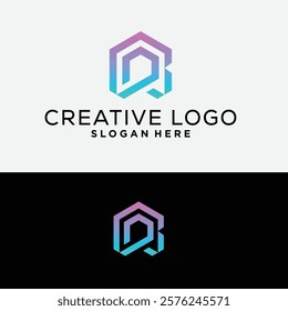 r logo design symbol vector abstract monogram initial letter