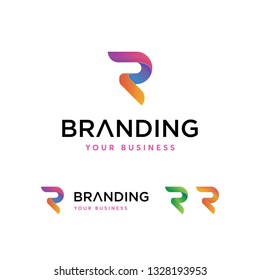 R Logo Design Template
