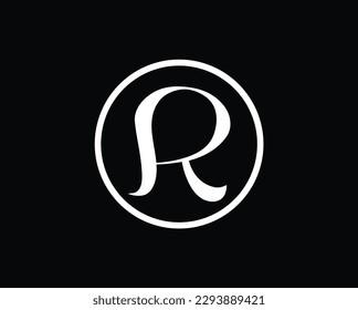 
R logo design template illustration