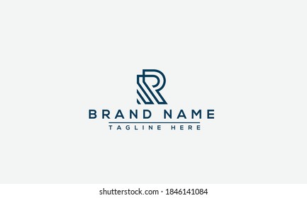 Elemento de promoción de marca gráfica vectorial de plantilla de diseño de logotipo R.