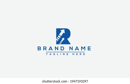 R Logo Design Template Vector Graphic Branding Element.