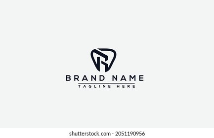 Elemento de promoción de marca gráfica vectorial de plantilla de diseño de logotipo R.