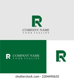 R logo design template vector illustration