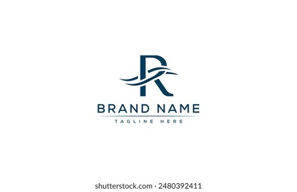 R logo Design Template Vector Graphic Branding Element.
