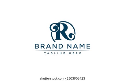 R logo Design Template Vector Graphic Branding Element.