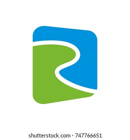 R logo design template vector 