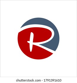 R logo design vector sign