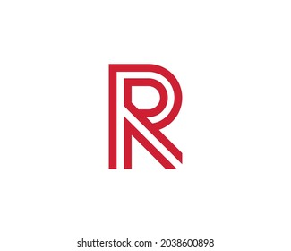 R logo design vector template