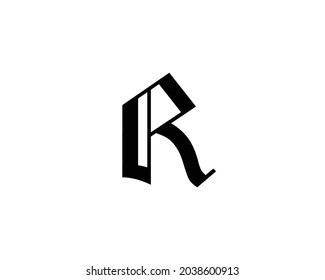 R logo design vector template