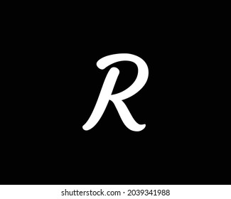 R logo design vector template