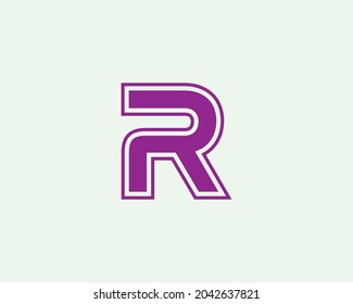 Plantilla vectorial de diseño de logotipo R