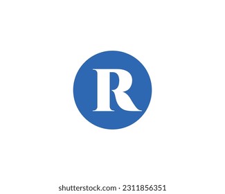 R logo design vector template