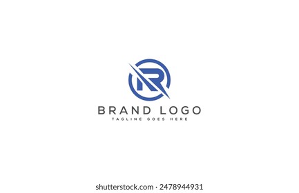 R logo design vector template design for brand