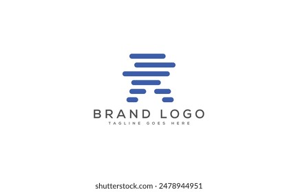 R logo design vector template design for brand