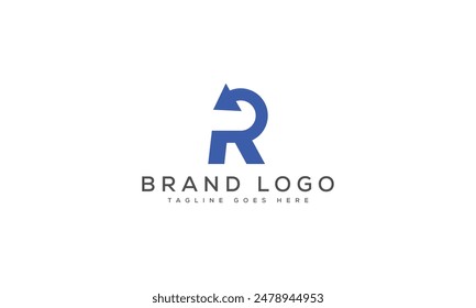 R logo design vector template design for brand