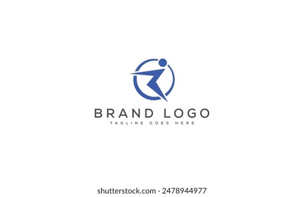 R logo design vector template design for brand