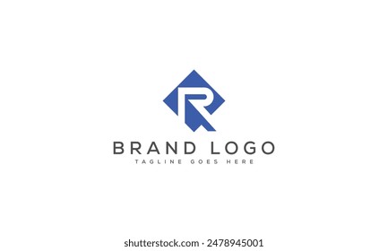 R logo design vector template design for brand