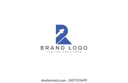 R logo design vector template design for brand