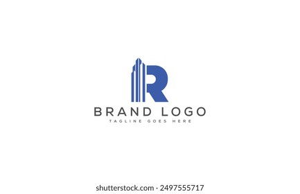 R logo design vector template design for brand