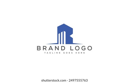 R logo design vector template design for brand