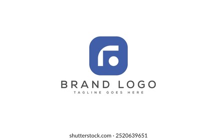 R design de logotipo design de modelo de vetor para marca