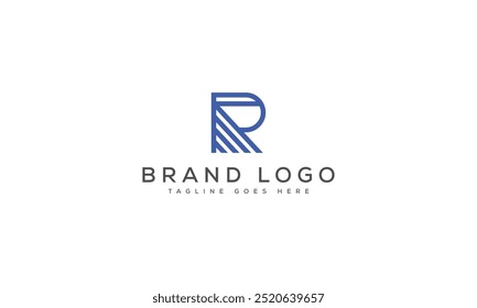 R logo design vector template design for brand