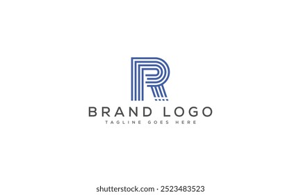 R logo design vector template design for brand