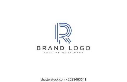 R logo design vector template design for brand