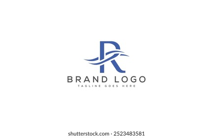 R logo design vector template design for brand