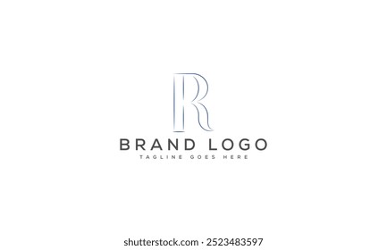 R logo design vector template design for brand