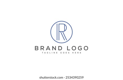 R logo design vector template design for brand