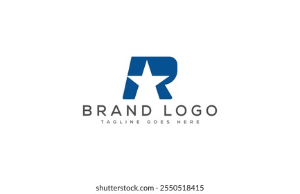 R logo design vector template design for brand