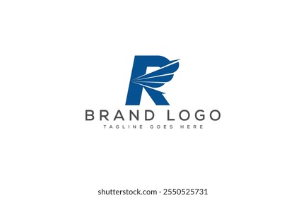 R logo design vector template design for brand