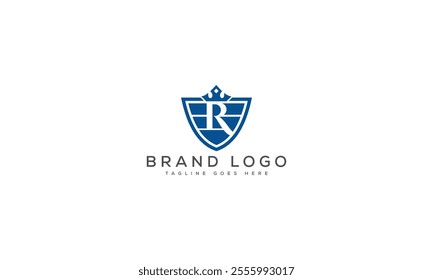 R logo design vector template design for brand