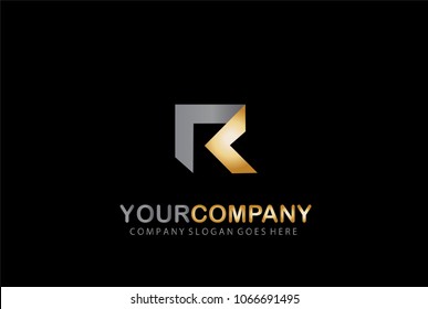 R Logo Golden Letter Design Business Concept