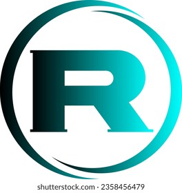 R logo with gradient color 