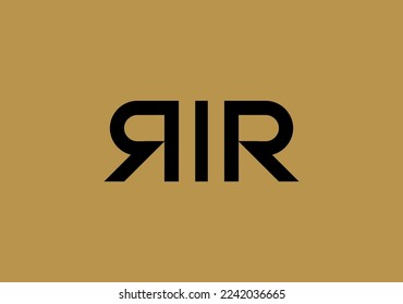R I R logo with home or real estate logo symbol