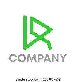 r logo icon design template sign