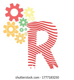 R logo icon vector illustration