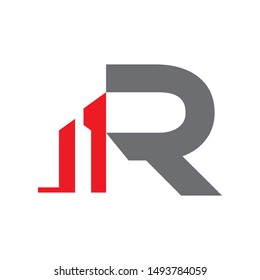 R logo initial letter design template vector illustration