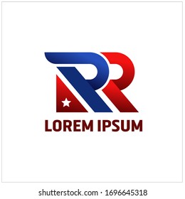 R logo initial letter design template vector 