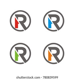 R logo initial letter design template vector illustration