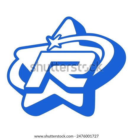 R Logo Initial Typography V109 Patch Streetwear, Urban, Luxury, Modern Design Patch Commercial Use