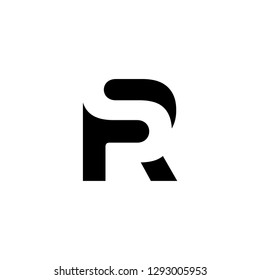 R logo letter R initial R combination IT technonolgies