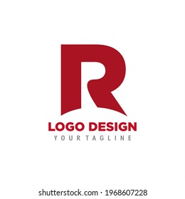 R Logo Letter Template, Abstract logo . Creative Minimal emblem design. Universal elegant icon.