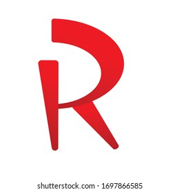 Ilustración de vectores de letra con logotipo R