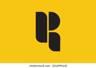 R logo Minimal symbol. R letter icon on luxury background. RP monogram initials letter logo idea. PR logo and Professional variety letter symbol on black background.