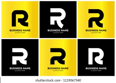 r logo with modern concept use for business brand and company identity symbol