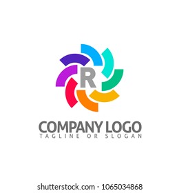 R LOGO MODERN TEMPLATE